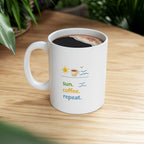 sun. coffee. repeat. Summer Mug | Cute Coffee Mug | Beach Coffee Cup | Iced Coffee Mug | Summer Gift | Ceramic Mug