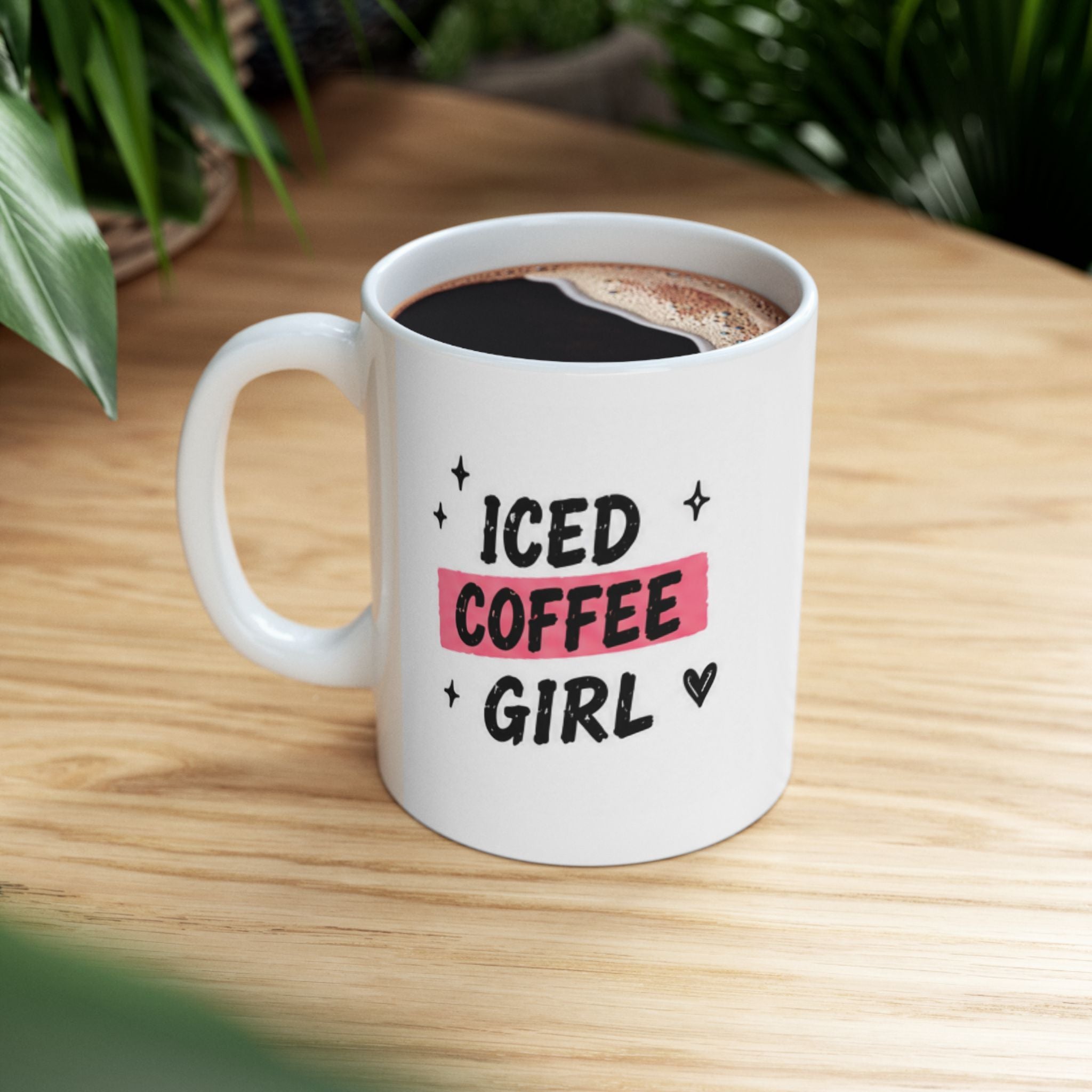 iced coffee girl Mug | Funny Coffee Mug | Iced Coffee Lover Gift | Cute Coffee Cup | Coffee Addict Mug | Ceramic Mug