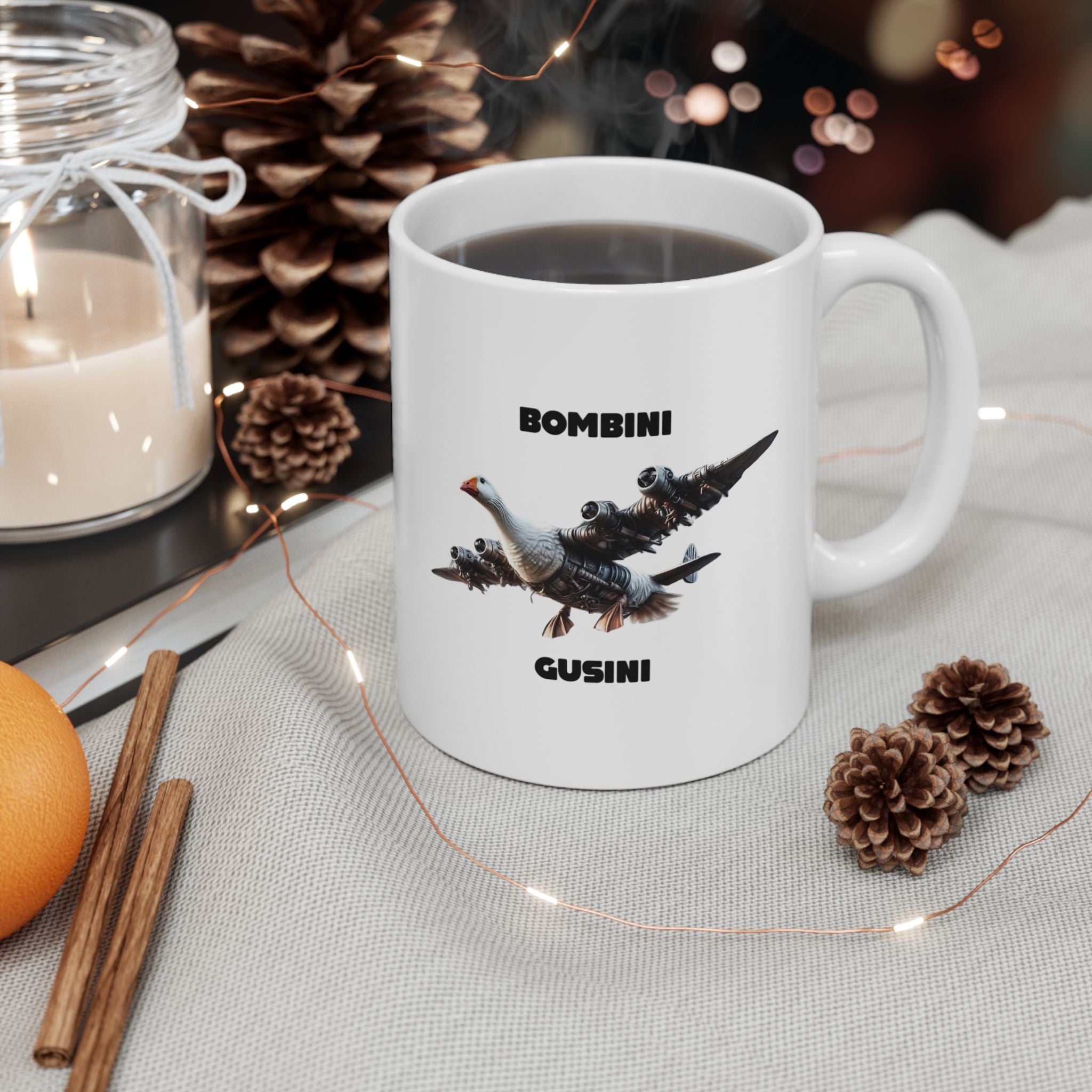 Bombini Gusini Mug | Italian Brainrot Mug | Funny Meme Coffee Mug | Viral TikTok Gift | Ceramic Coffee Cup