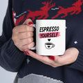 espresso yourself Mug | Funny Coffee Mug | Iced Coffee Lover Gift | Cute Coffee Cup | Coffee Addict Mug | Ceramic Mug
