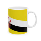 Brunei Flag Mug | Patriotic Coffee Cup | Gift for Expats, Brunei Heritage & Travelers