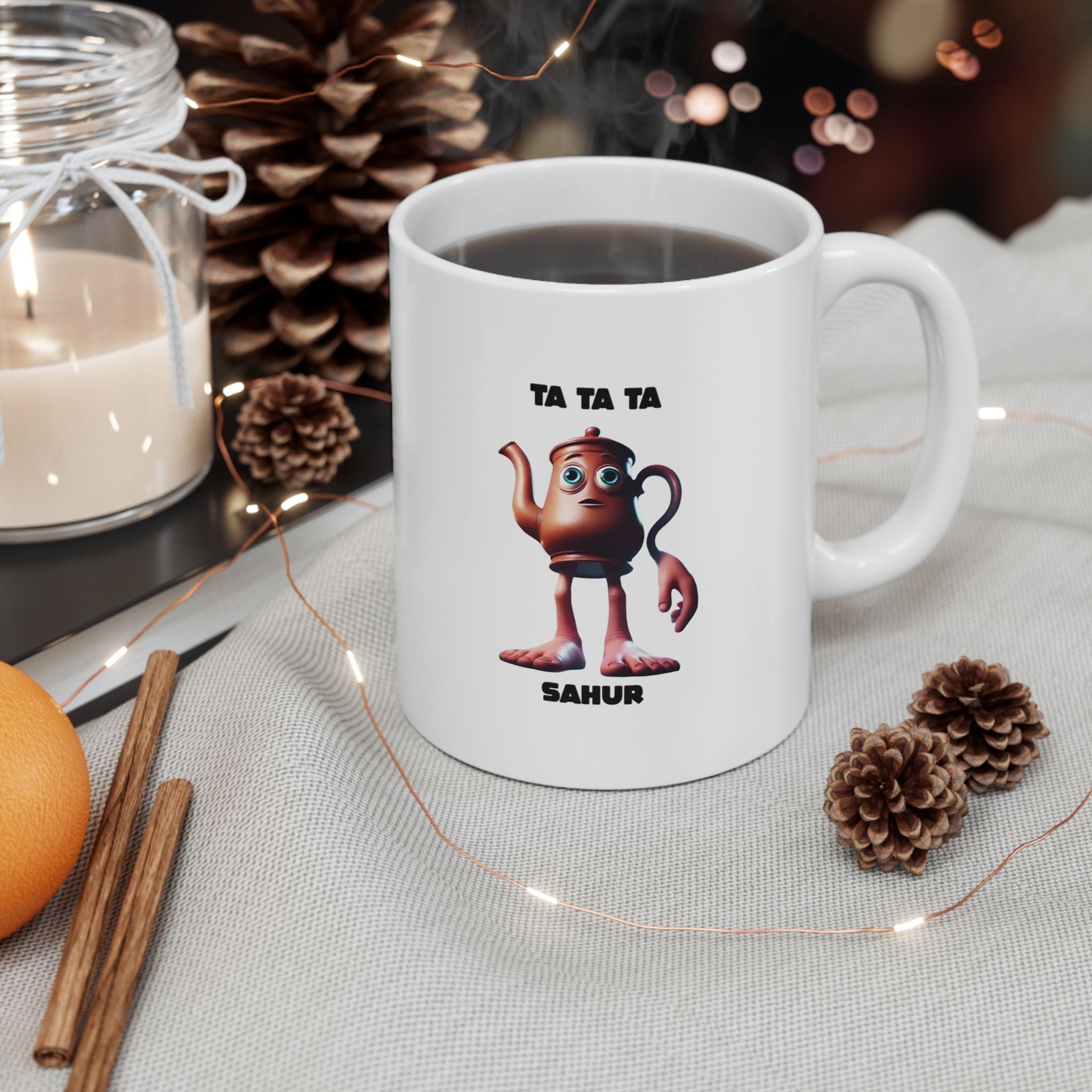 Ta Ta Ta Sahur Mug | Italian Brainrot Mug | Funny Meme Coffee Mug | Viral TikTok Gift | Ceramic Coffee Cup