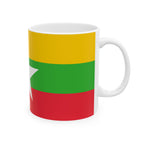 Myanmar Flag Mug | Patriotic Coffee Cup | Gift for Expats, Myanmar Heritage & Travelers