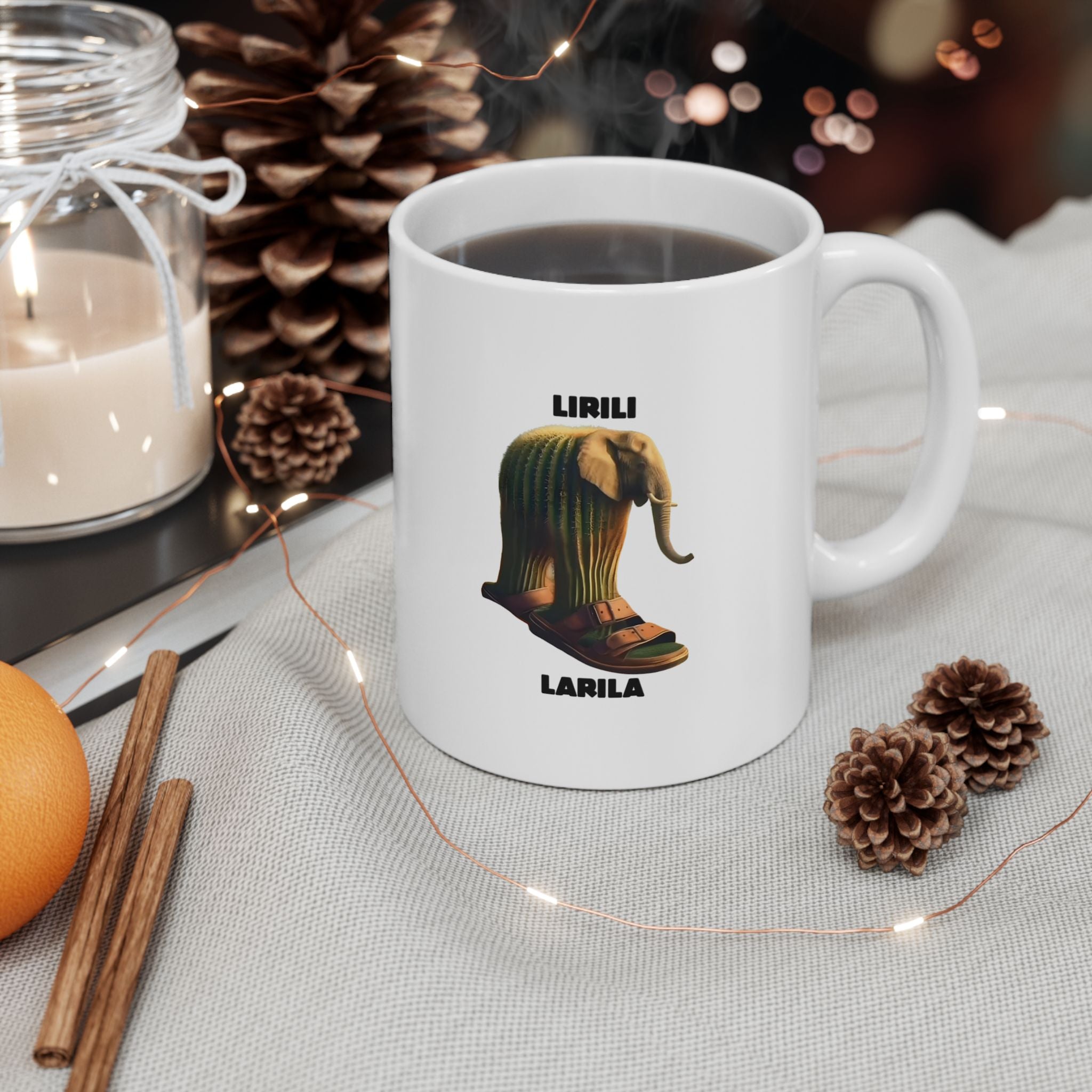 Lirili Larila Mug | Italian Brainrot Mug | Funny Meme Coffee Mug | Viral TikTok Gift | Ceramic Coffee Cup