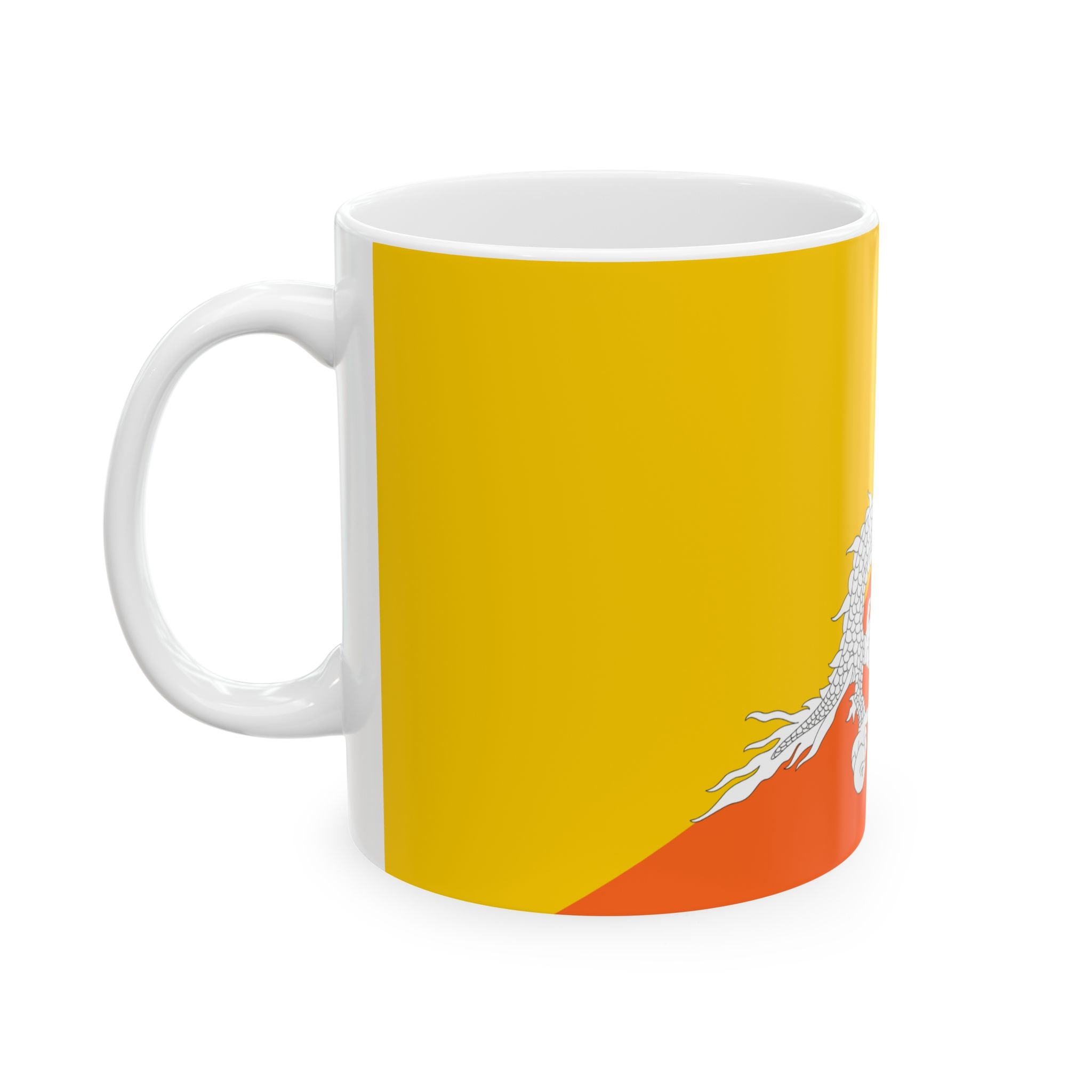 Bhutan Flag Mug | Patriotic Coffee Cup | Gift for Expats, Bhutan Heritage & Travelers